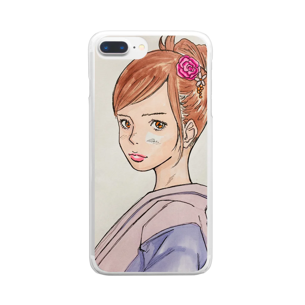 noanoadogの毒吐く女子 Clear Smartphone Case