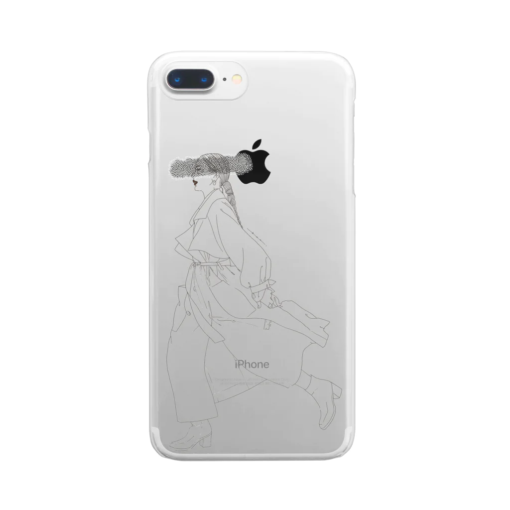 imuukiの【Imuuki | sae】 RUN  Clear Smartphone Case