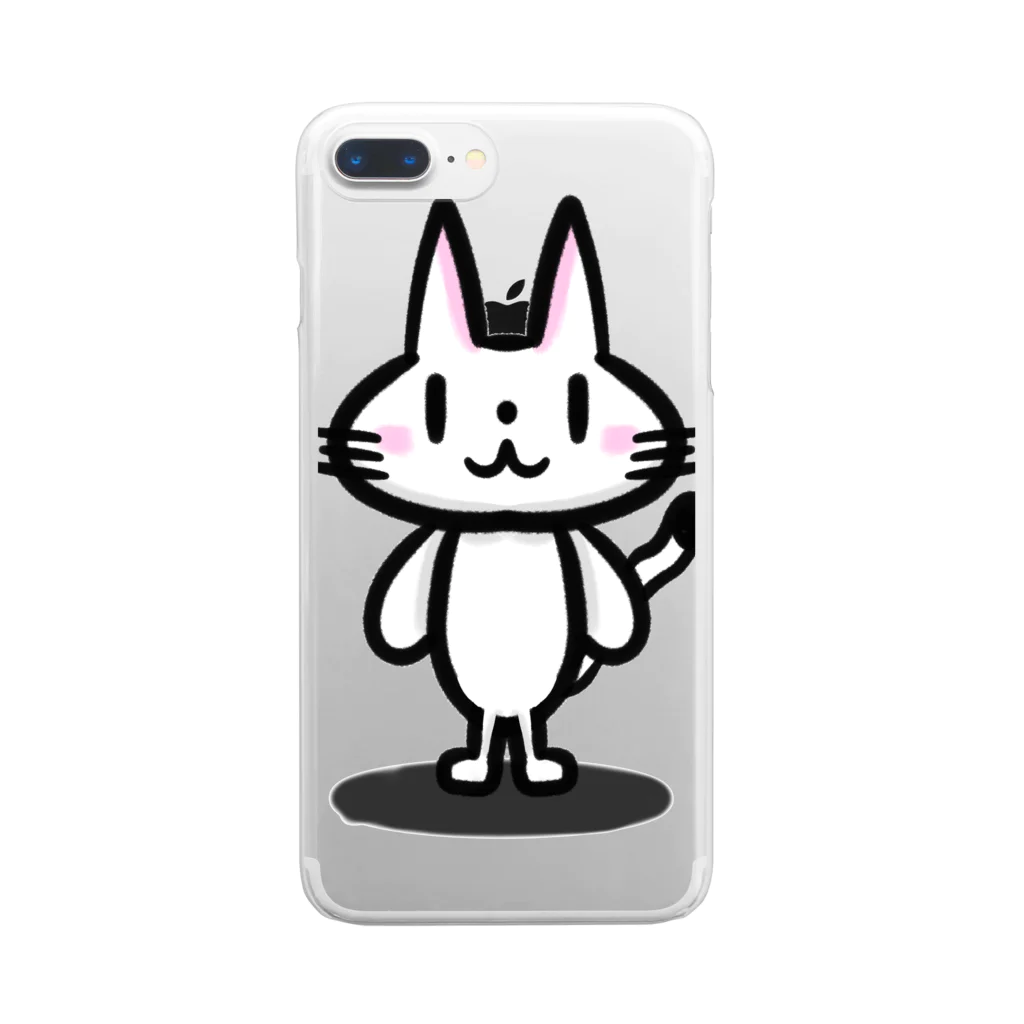 ここなつ55のゆるねこシンプル Clear Smartphone Case