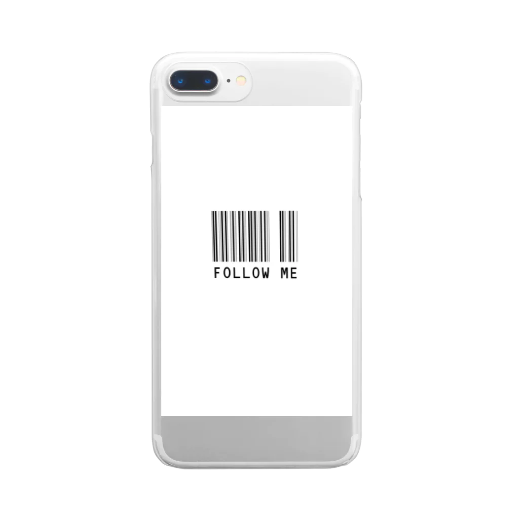 nykのfollow me Clear Smartphone Case