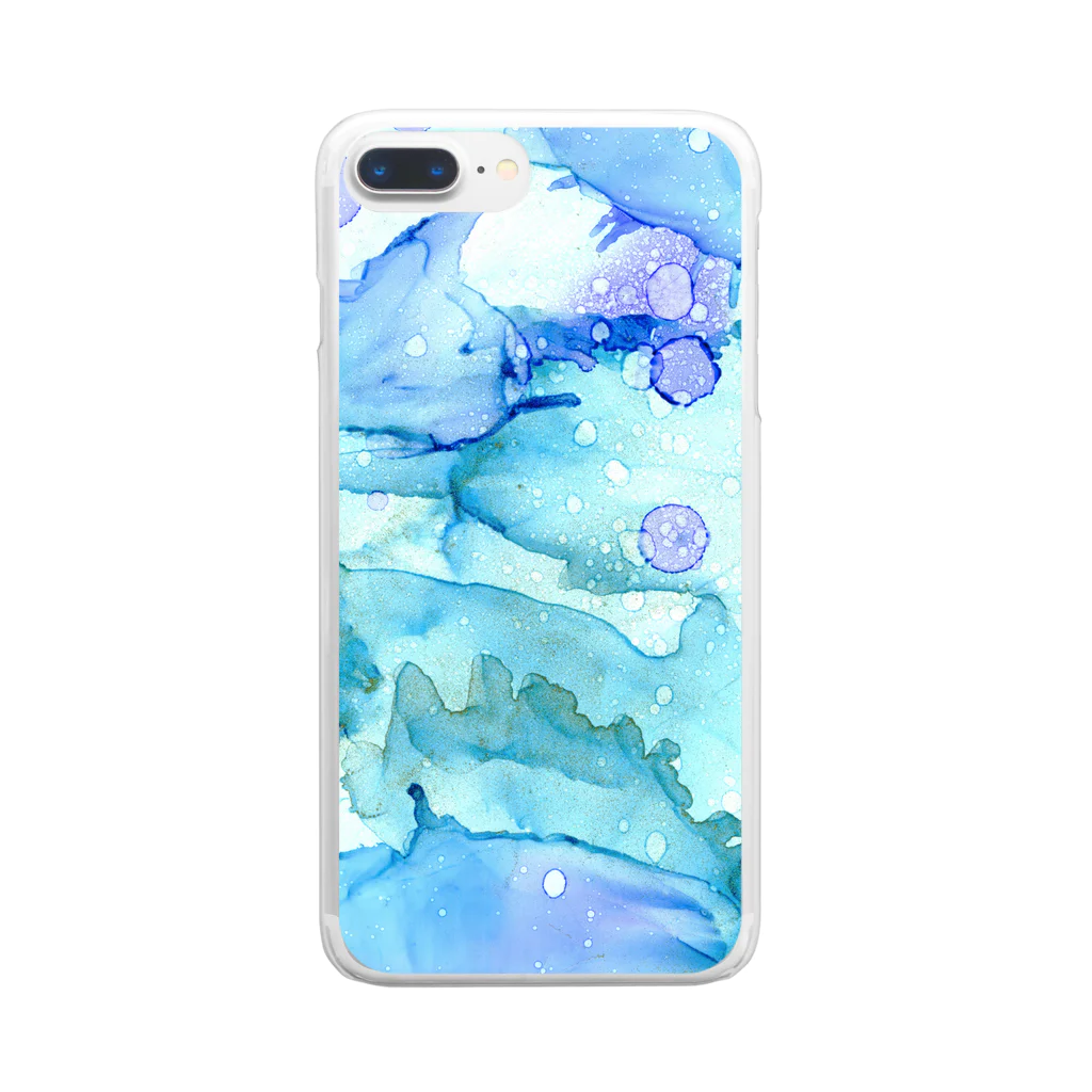 始季彩＠suzuriの寒中遊泳 Clear Smartphone Case