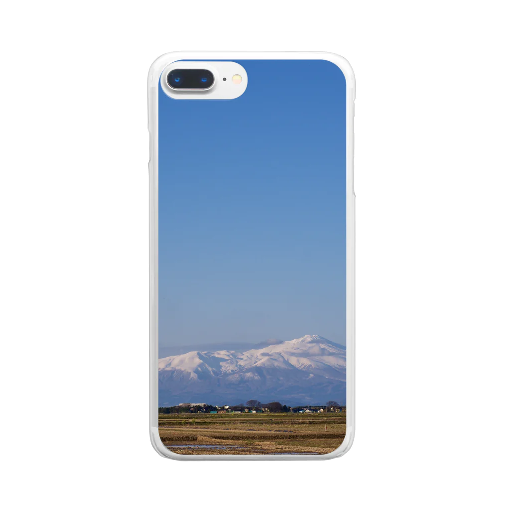 Chan6314の鳥海山と空 Clear Smartphone Case