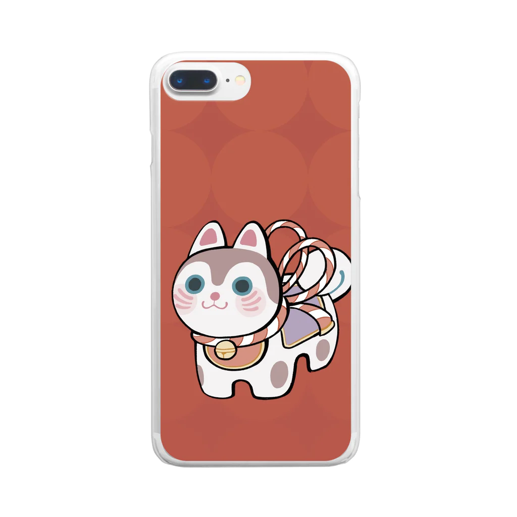 TILEの張子犬 Clear Smartphone Case