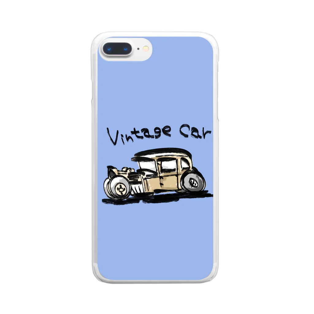 ばんやスマホケースのVintage car  Clear Smartphone Case