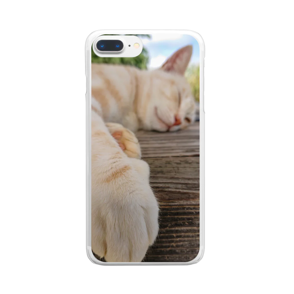 モアイのねこ Clear Smartphone Case