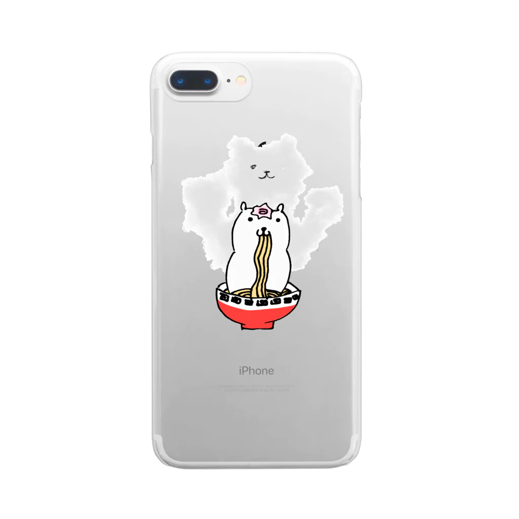 けちゃっぷごはんのお店のラーメンねこ Clear Smartphone Case