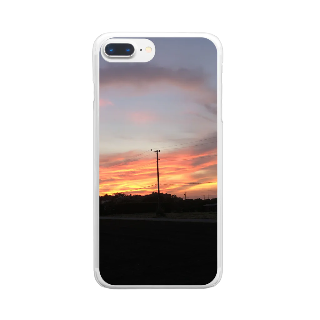 ばにーすぺーの夕焼けぞら Clear Smartphone Case