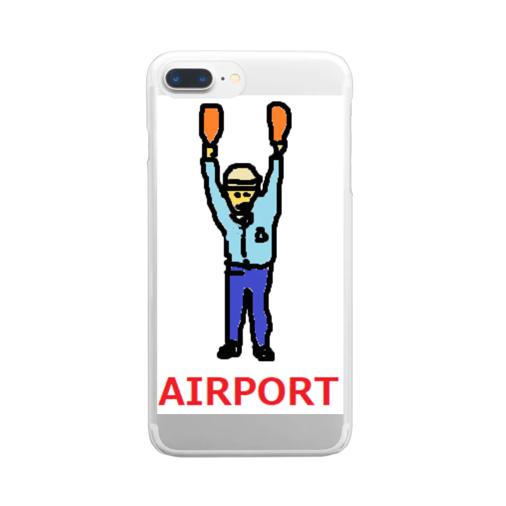 アメリカンベース のエアライン　エアポート　マーシャラー　空港　飛行機 Clear Smartphone Case