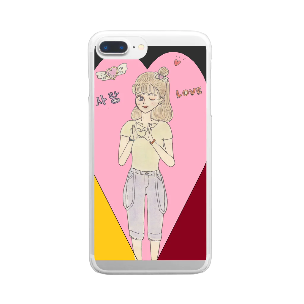 ひよこ工房のkoria in love Clear Smartphone Case