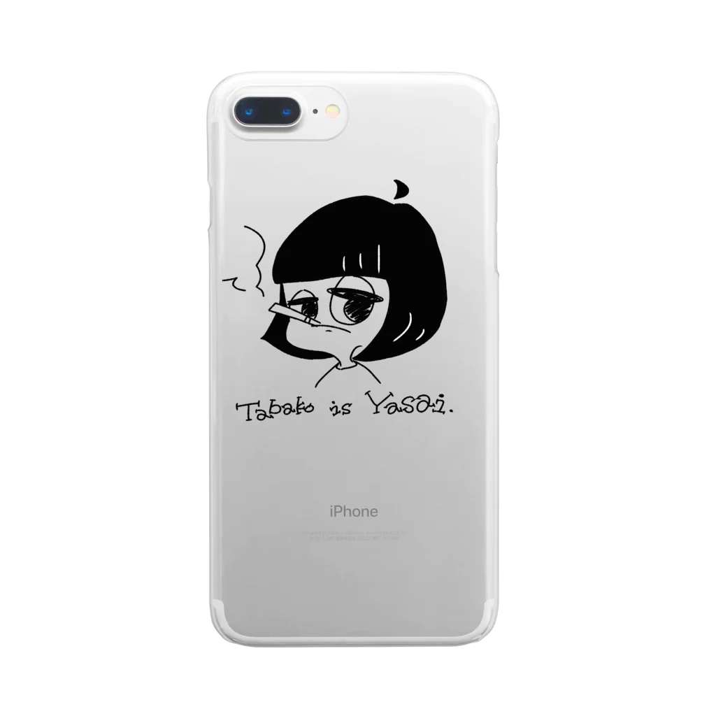 tori32_7ritaiのたばこちゃん Clear Smartphone Case