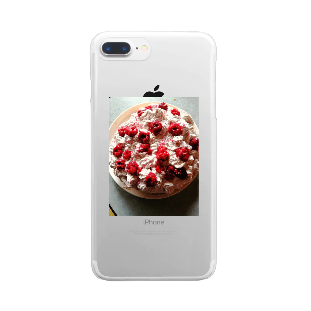 マジレスマシーンのピンク ケーキ Clear Smartphone Case