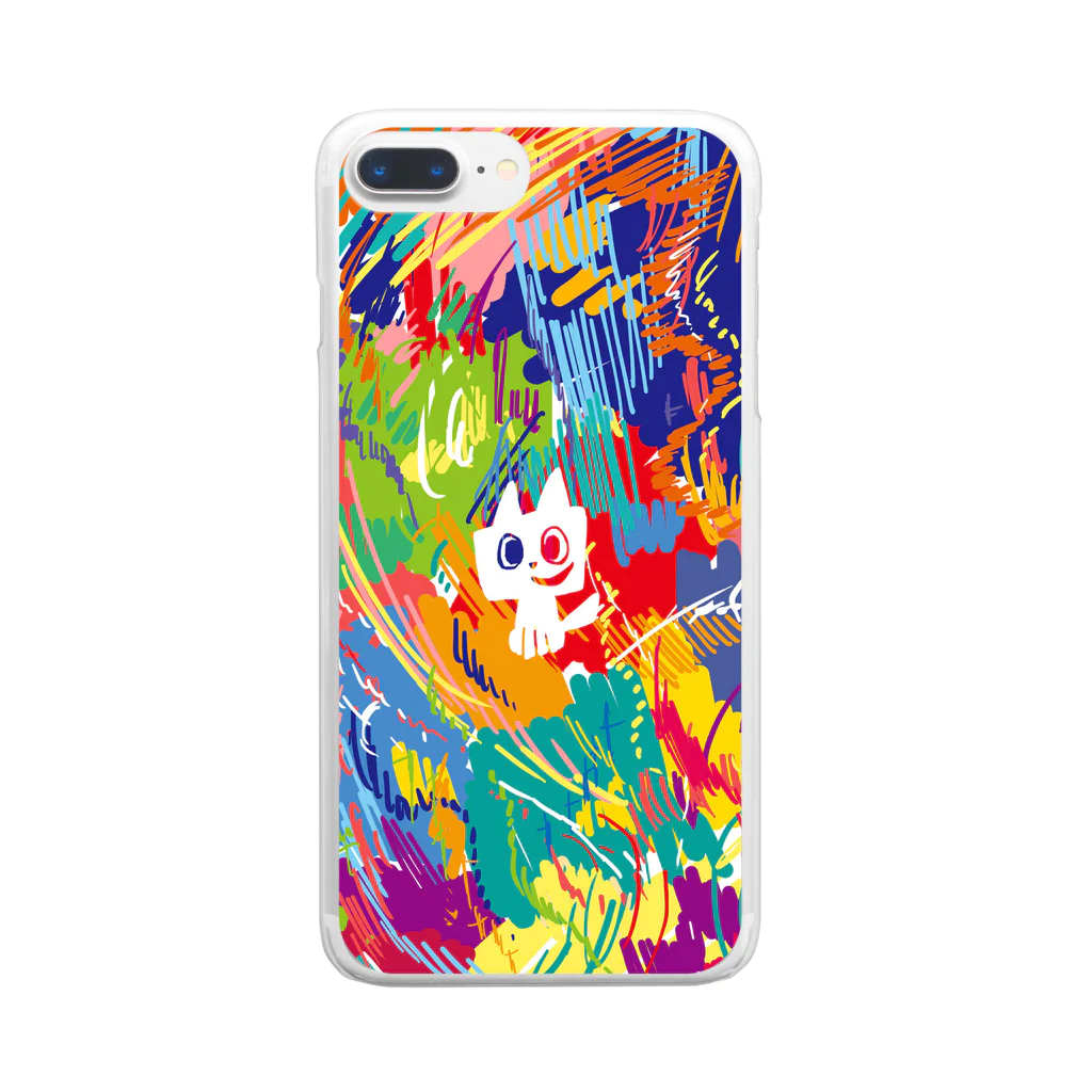 晴れ屋のshiro-colorfulworld Clear Smartphone Case