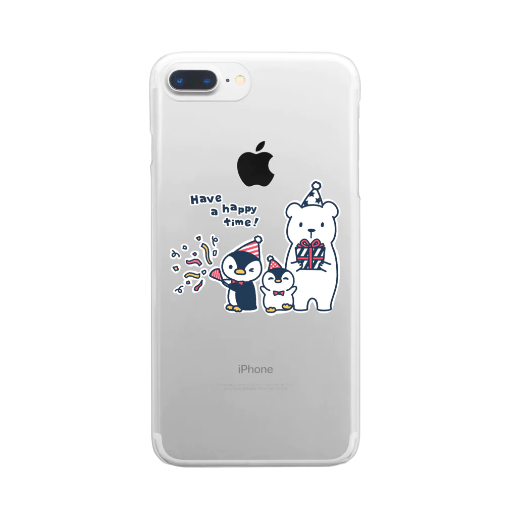 あずき缶のレッツパーティー！ Clear Smartphone Case