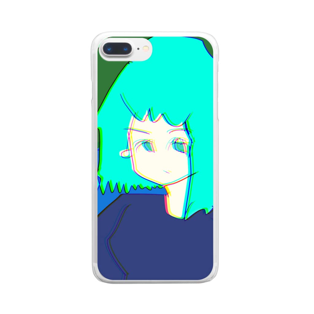 水草の色とりどりなガール Clear Smartphone Case