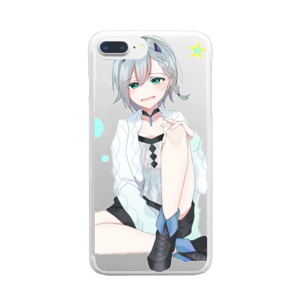 哘ゆき@Vtuberのゆき印クリアスマホケース Clear Smartphone Case