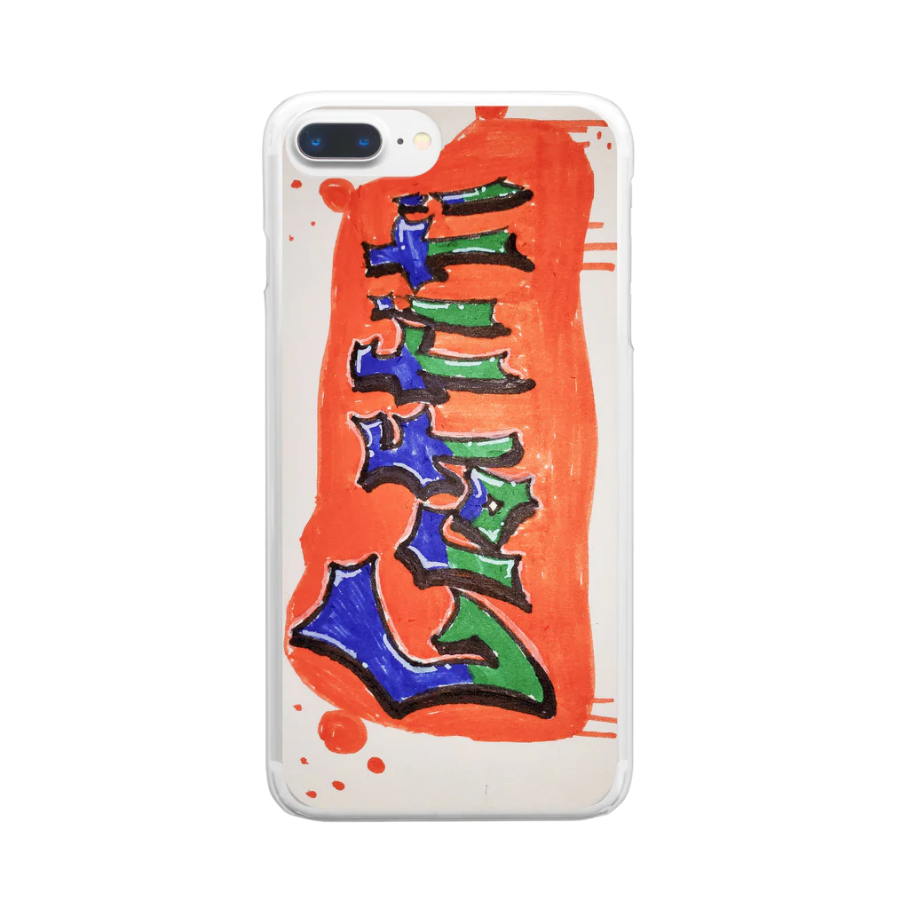 YUTA/74の手書きgraffiti Clear Smartphone Case