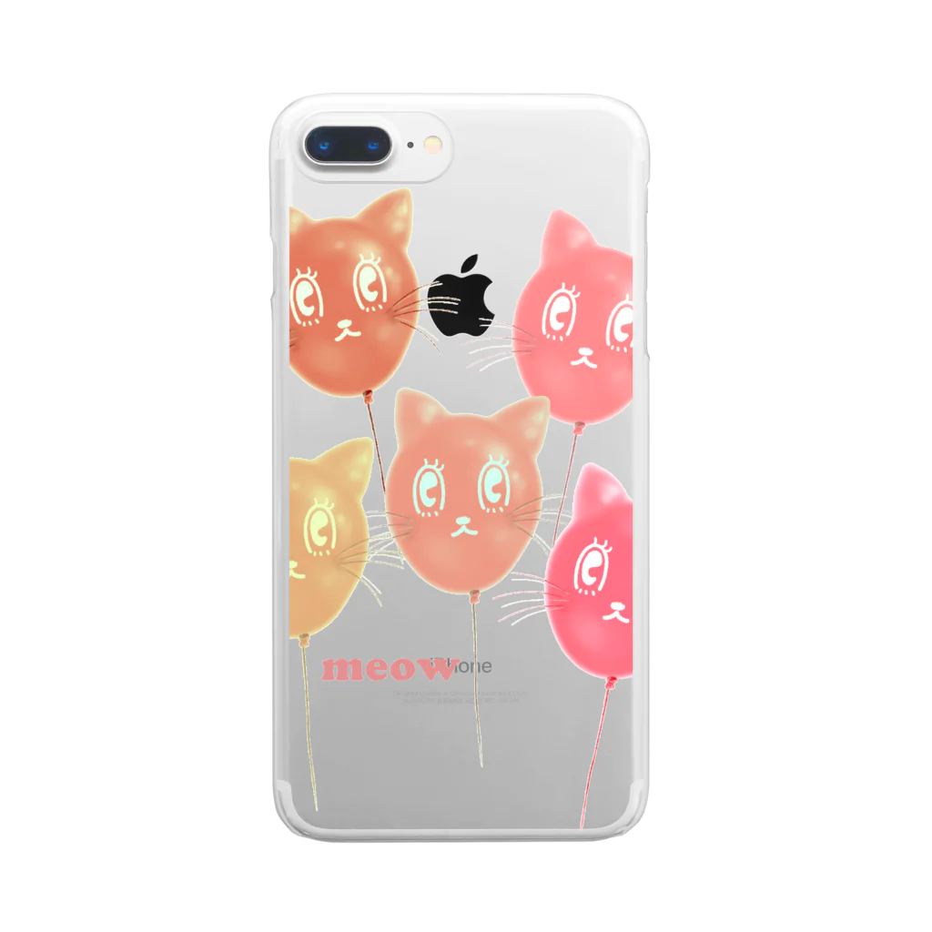 yuccoloの風船猫 Clear Smartphone Case