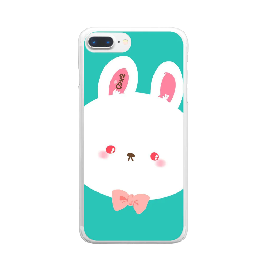 MISAMISAのまっしろうさうさ Clear Smartphone Case