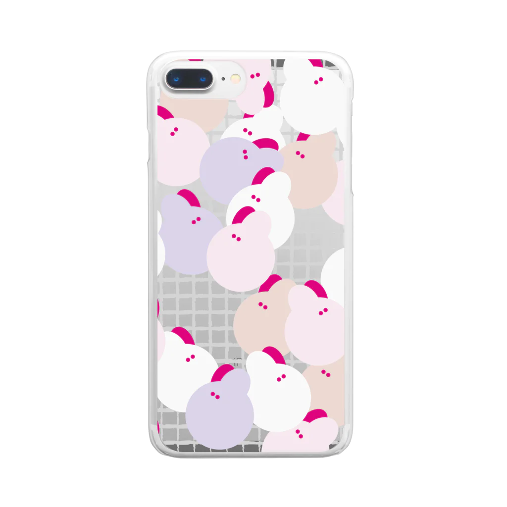 hr. grassのUSAGI_WHITE Clear Smartphone Case