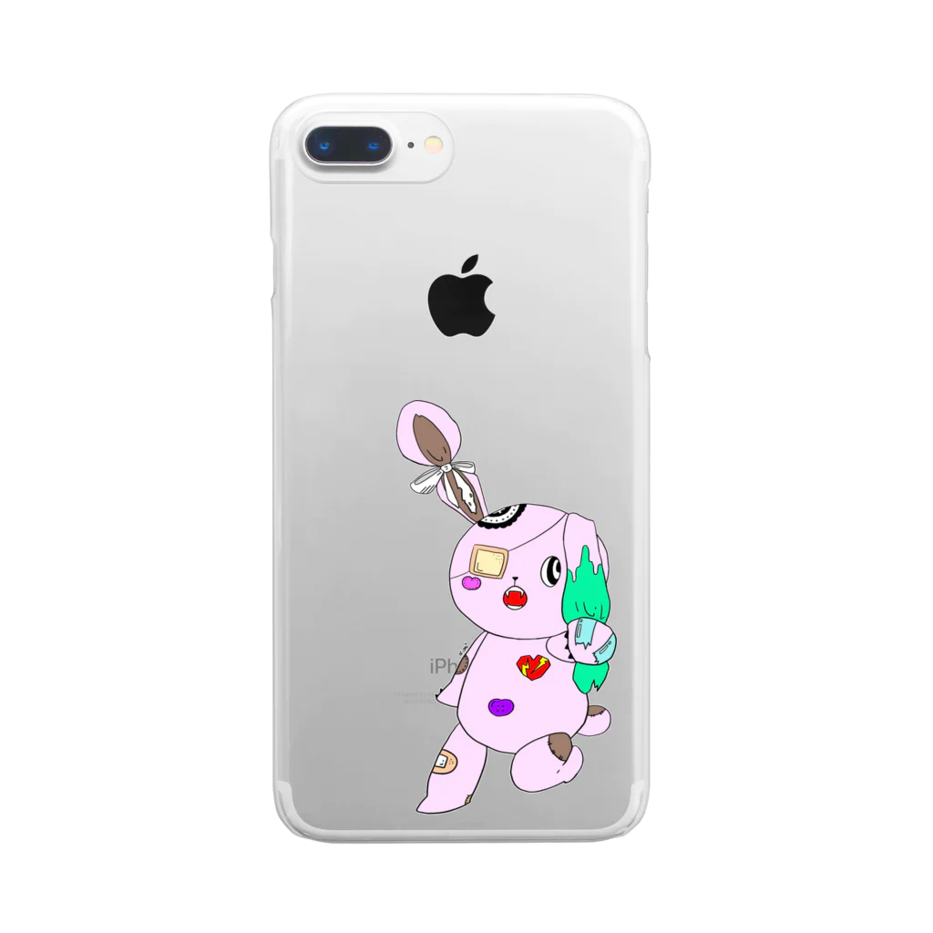 Neon_の病みうさぎ(カラーver.) Clear Smartphone Case