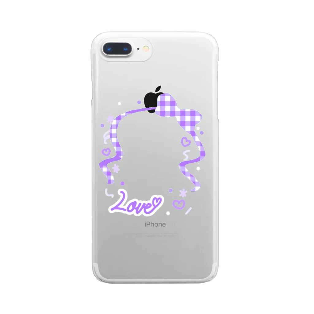 Princessの推しケース パープル Clear Smartphone Case