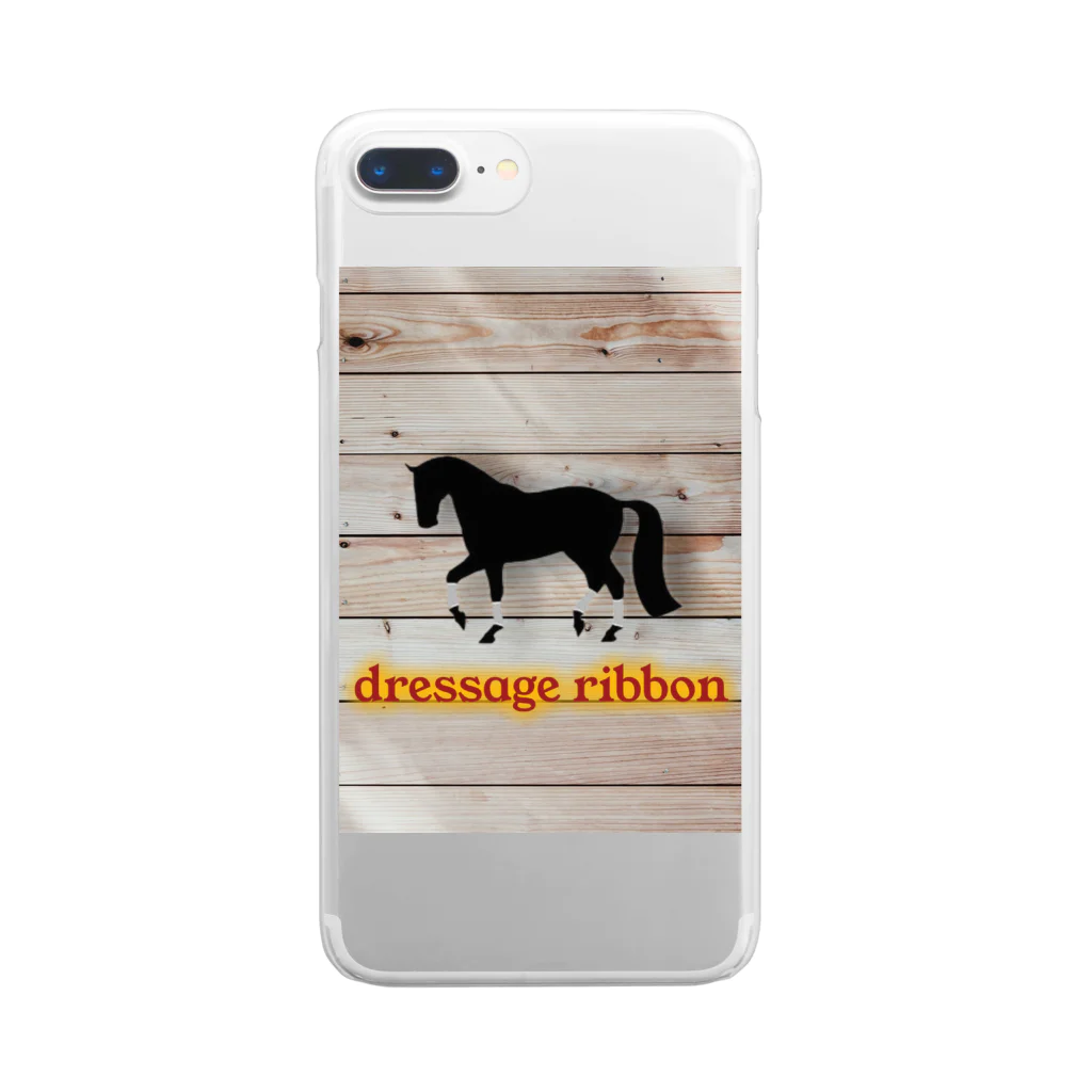 dressage ribbonのdressage ribbonロゴ 투명 스마트폰 케이스