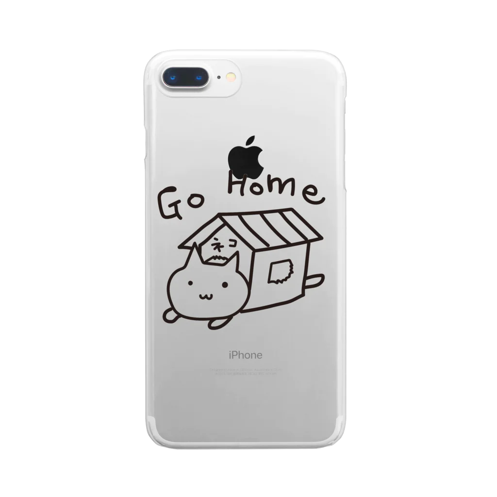 かぶとらのゆるいねこ　「go gome」 Clear Smartphone Case