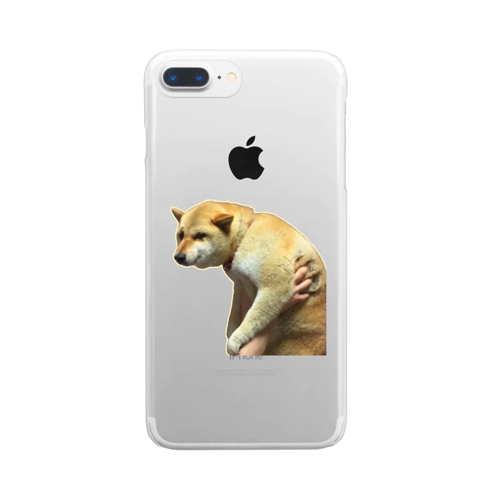 柴犬しばわんこhana873の微妙な表情のもふもふ柴犬しばいぬ Clear Smartphone Case