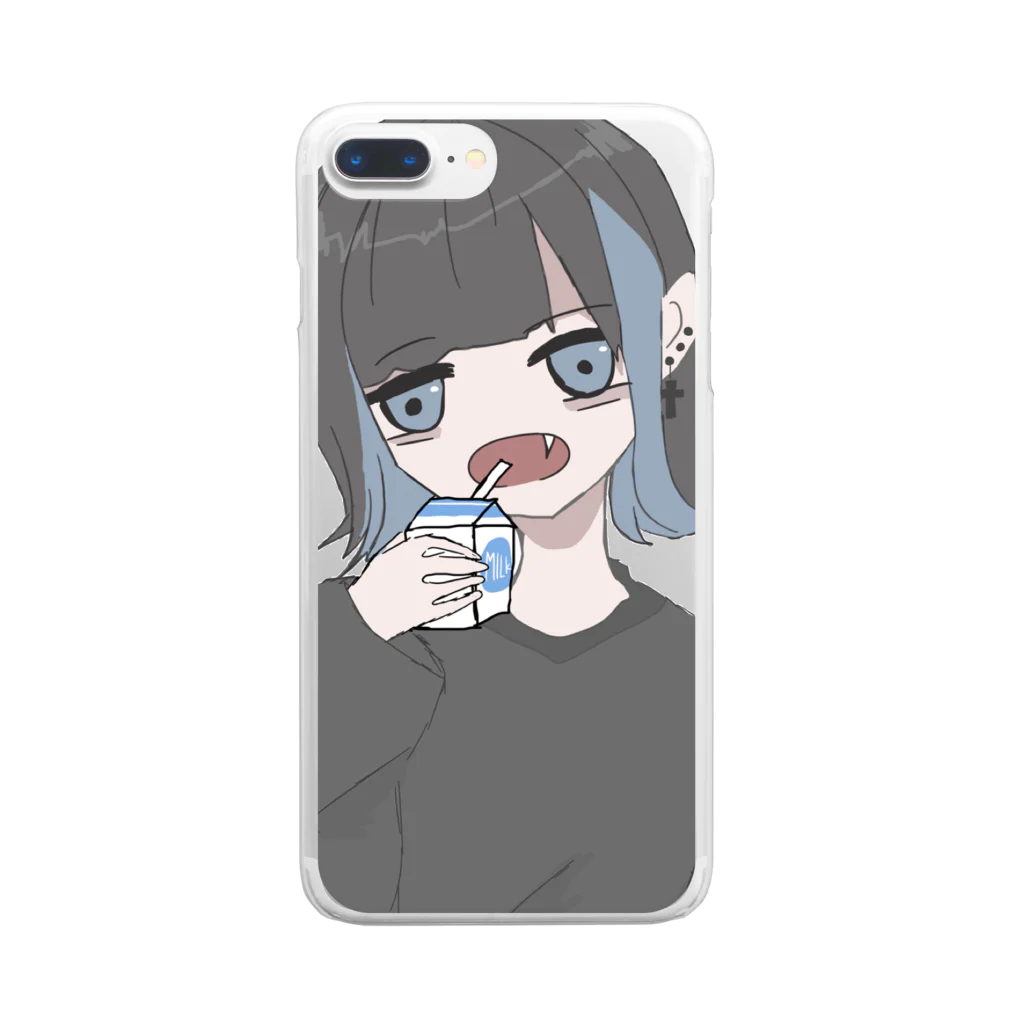 みーぽーのピアス3連インナーピアスエモい女の子ちゃん Clear Smartphone Case