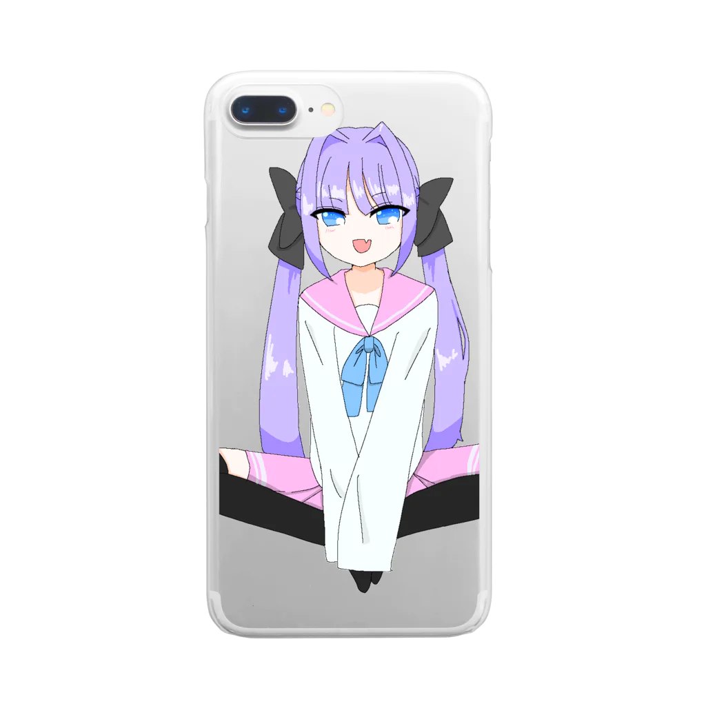 Natsufileのあぐら女子 Clear Smartphone Case