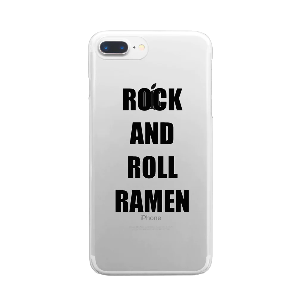 Taicho ShopのROCK AND ROLL RAMEN クリアスマホケース