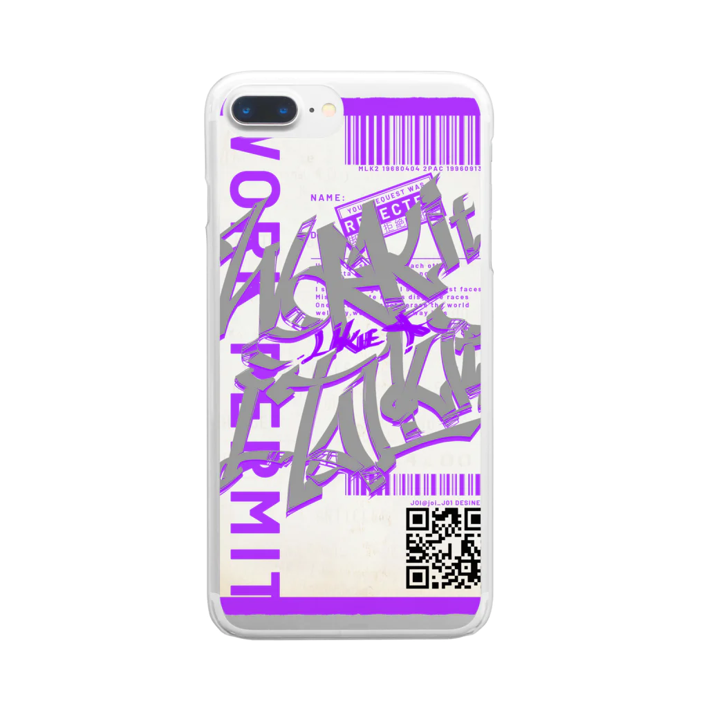 JoiのWork it like a I talk itのはいいろ Clear Smartphone Case