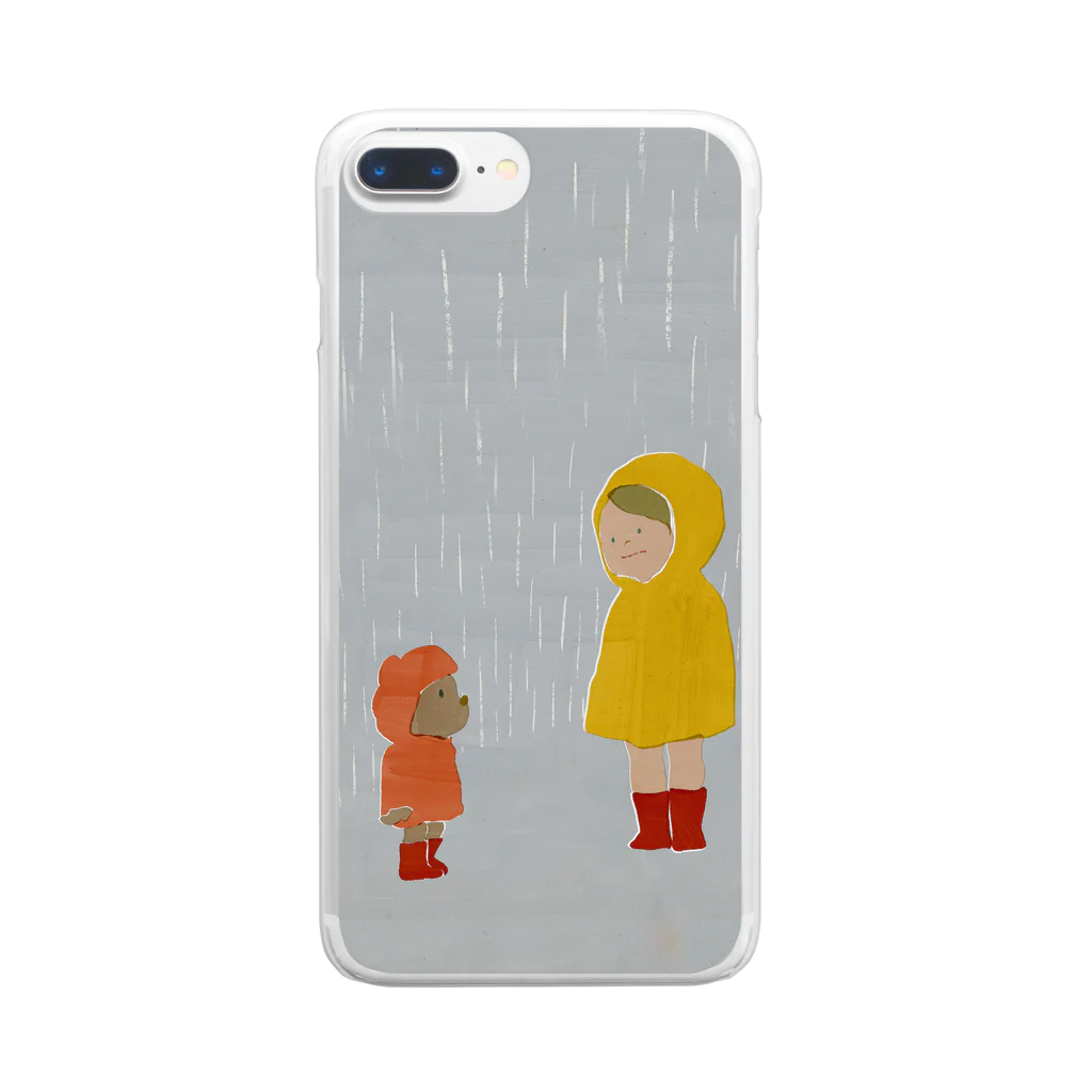 ワシキタチナツ|Illustrationの雨宿り Clear Smartphone Case