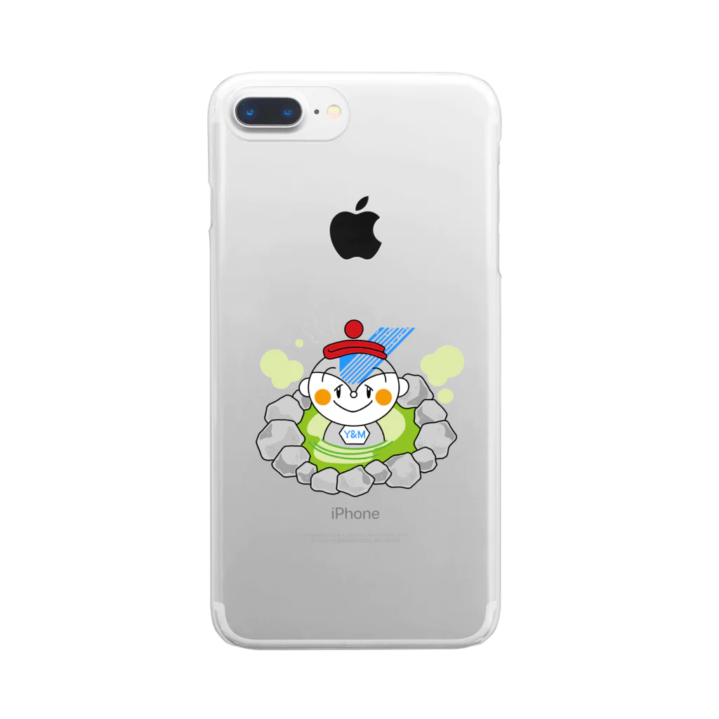 ユーミーマン_SUZURIショップのユーミーマン♪いい湯だな Clear Smartphone Case