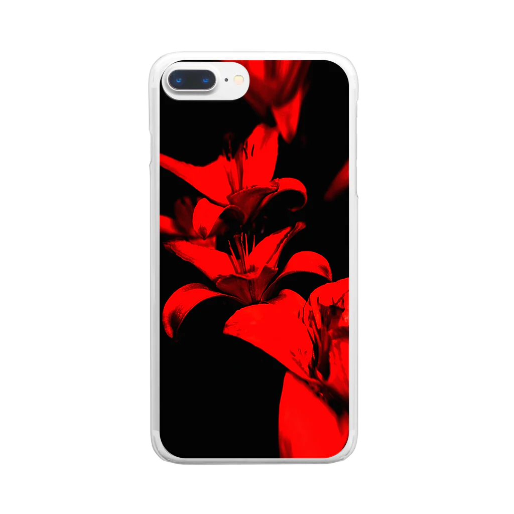 Masahiro NARITAのRed_Flowers Clear Smartphone Case