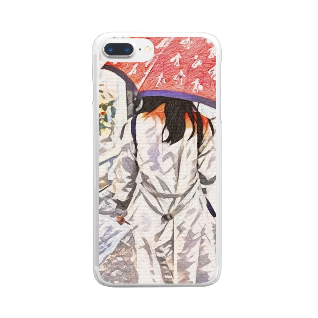 MIYUU STOREのMIYUU back style ver. Clear Smartphone Case