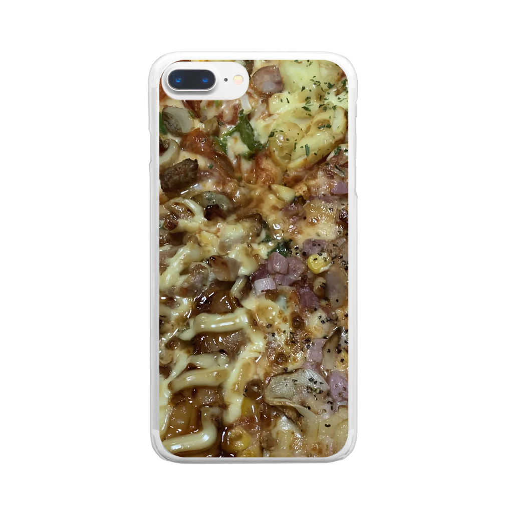 Bianco and NeROのI LOVE PIZZA  Clear Smartphone Case