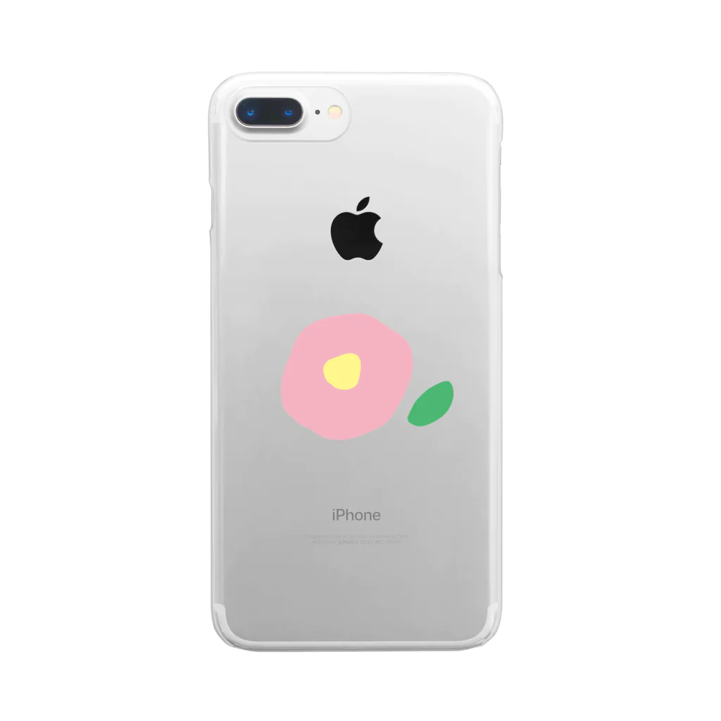 kozukuzukzの椿（ピンク） Clear Smartphone Case