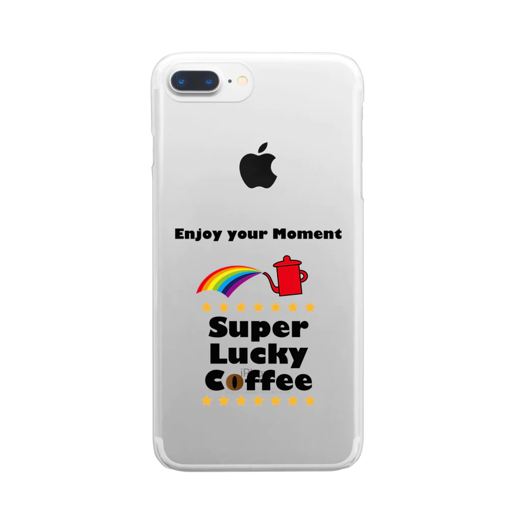 upperrayのSuper Lucky Coffee クリアスマホケース