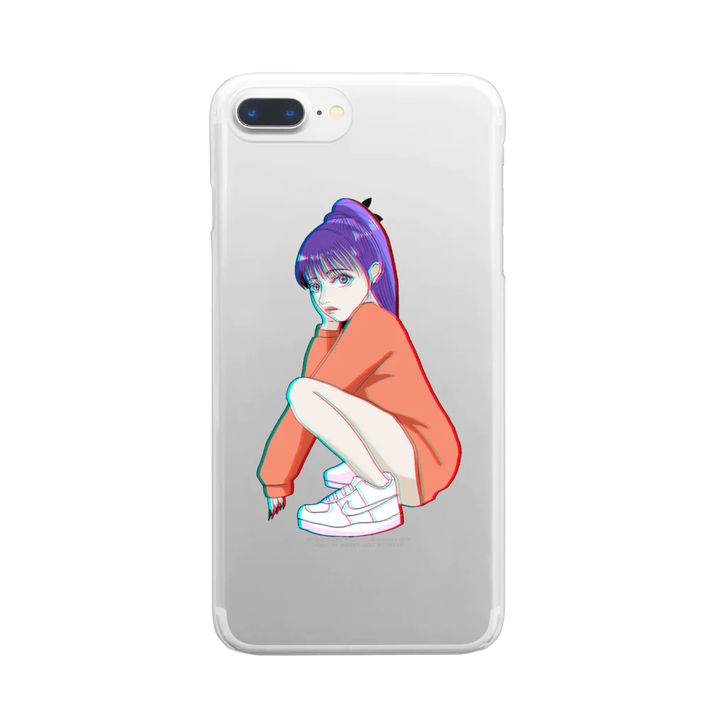 glitchのglitchスニーカー女子 Clear Smartphone Case