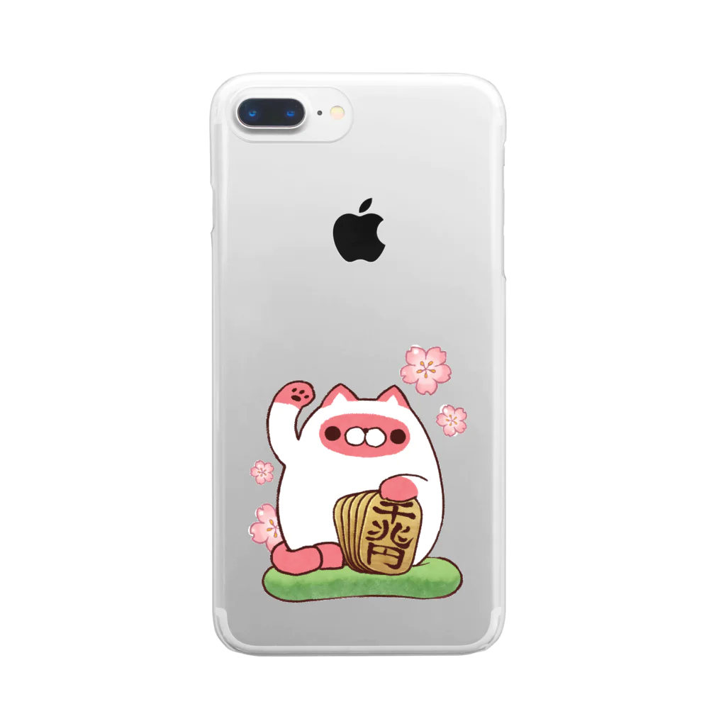 にゃんぱん屋さんのまねきジャムねこ Clear Smartphone Case