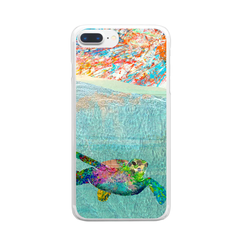 SUNRISE SOUNDのウミガメ Clear Smartphone Case