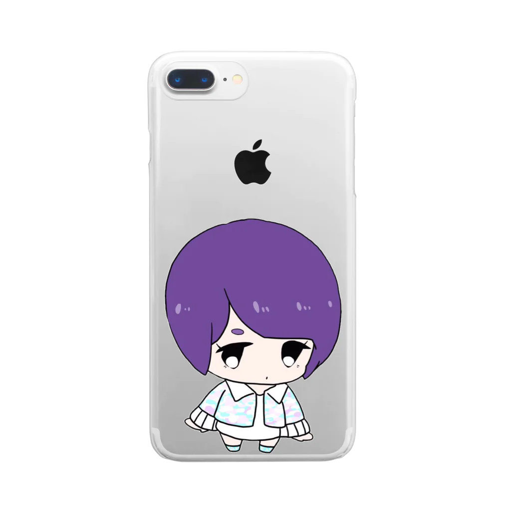 佐々木まゆのおみせの佐々木まゆちびキャラ Clear Smartphone Case