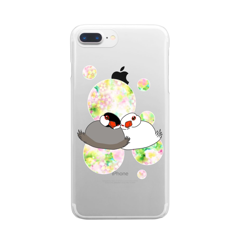 Lily bird（リリーバード）のとろける文鳥ず Clear Smartphone Case
