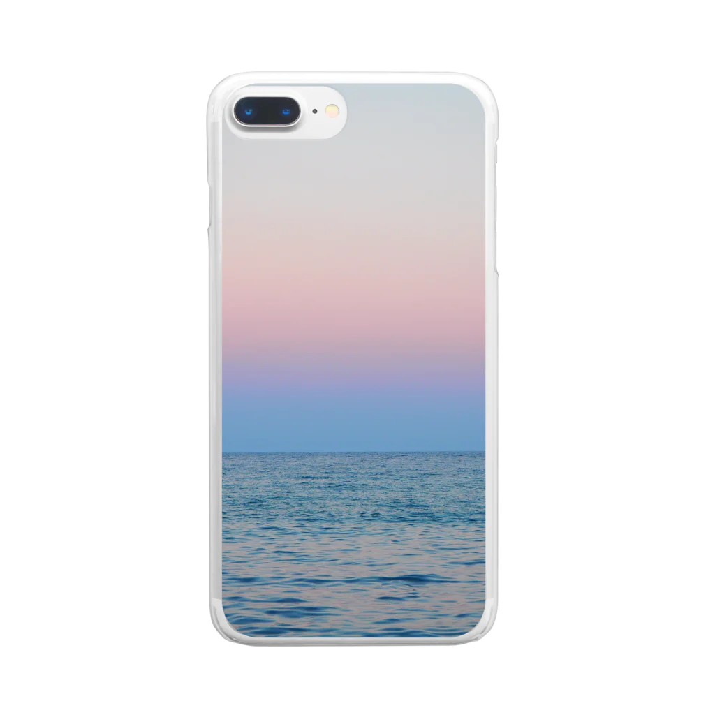 旅するグッズのバルセロナの海と空 Clear Smartphone Case