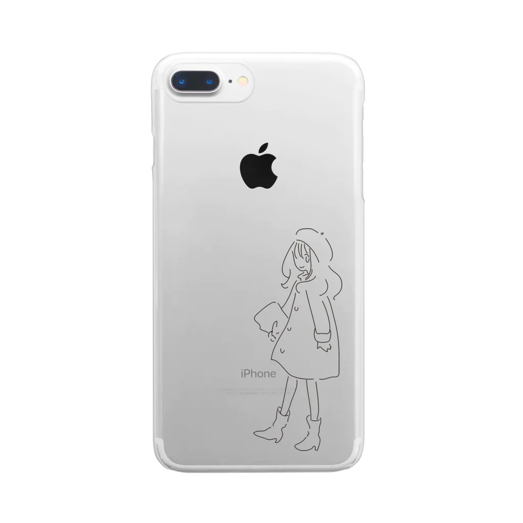 すきまそざいのベレー帽の子 Clear Smartphone Case