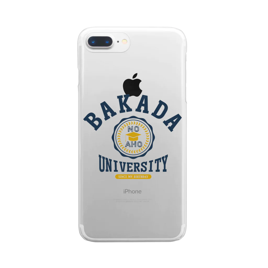 グラフィンのバカダ大学 BAKADA UNIVERSITY Clear Smartphone Case