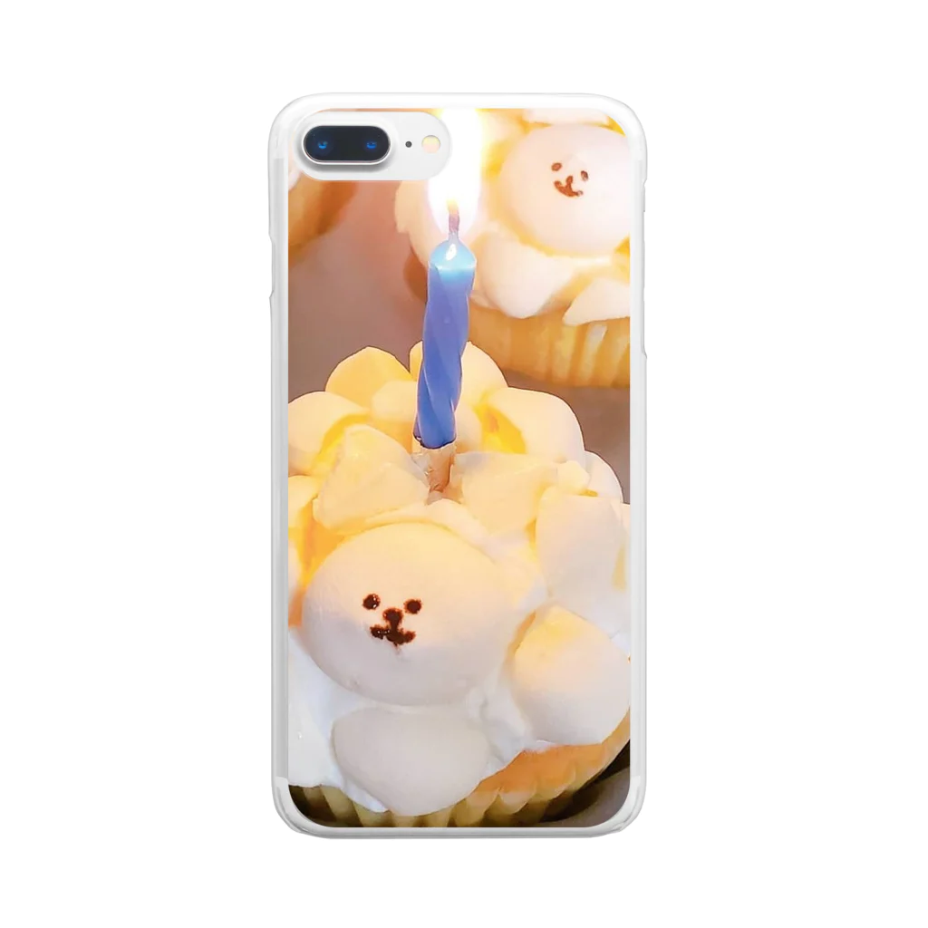 虫下商店のお祝いのイヌ Clear Smartphone Case