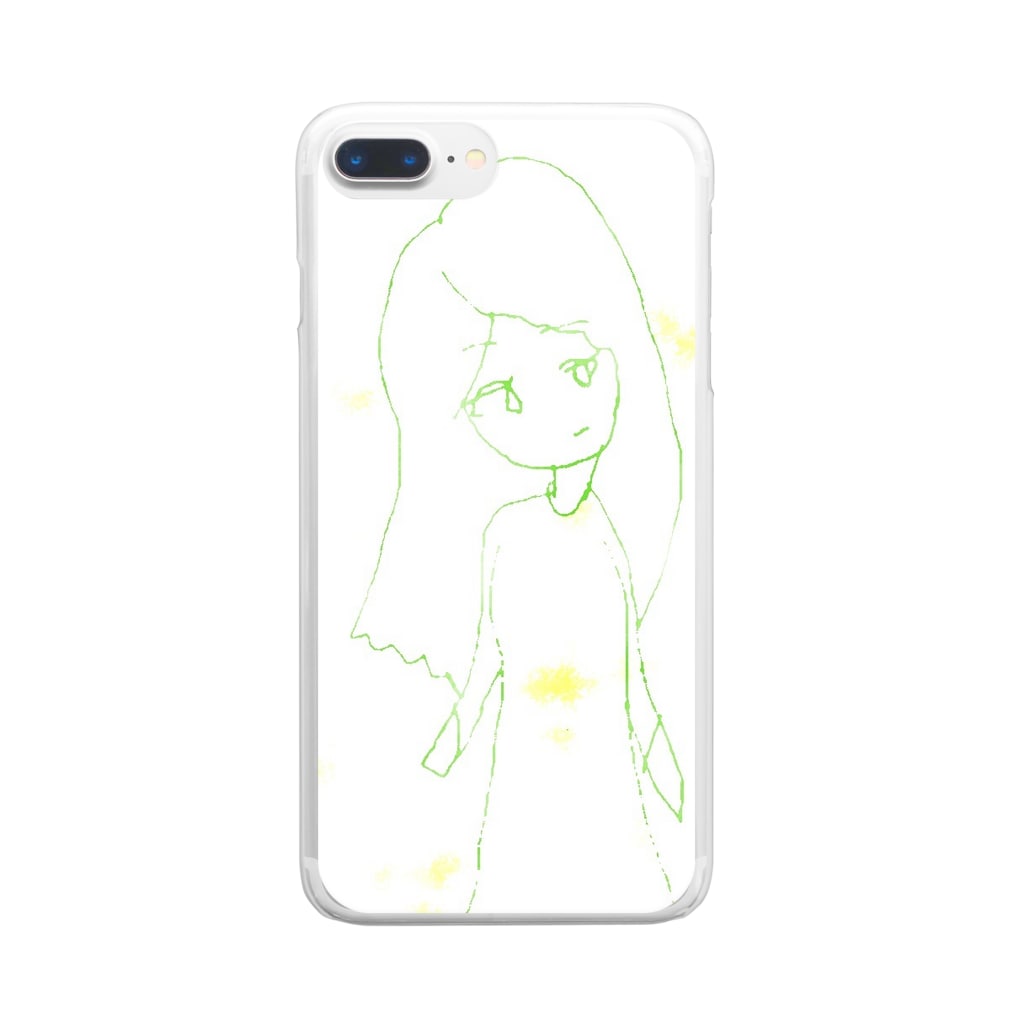 水草の泡沫・ガール Clear Smartphone Case