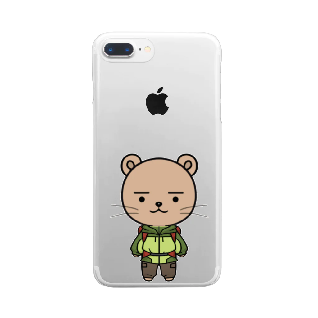 FreeStyleのクマさんキャンパー Clear Smartphone Case